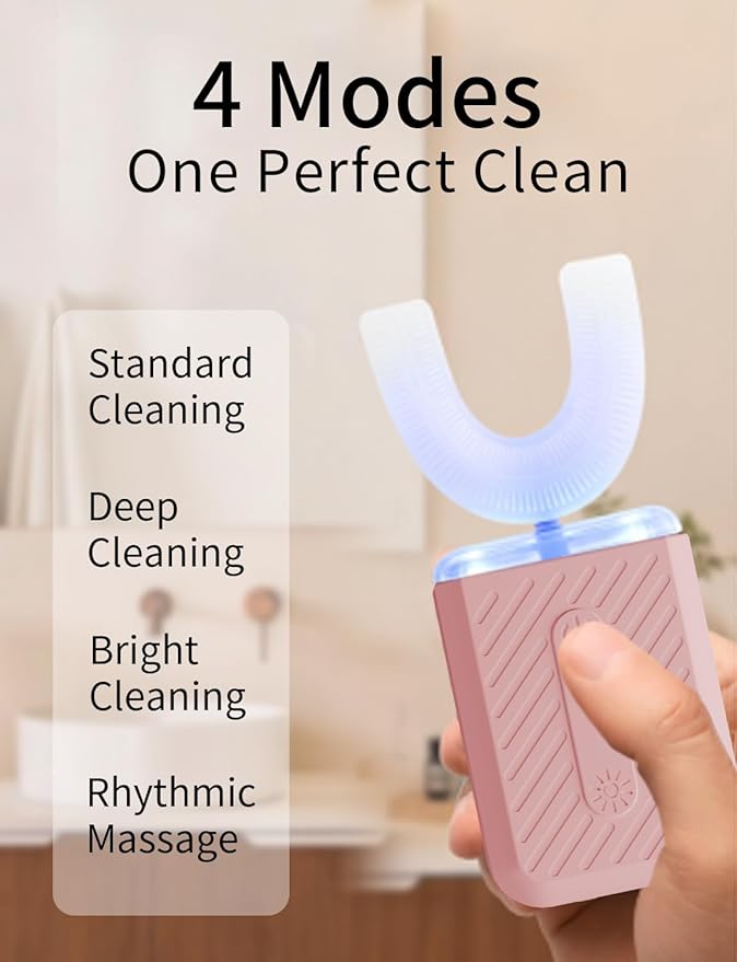 U-Shaped Electric Toothbrush for Adults Electric Toothbrush with 4 Cleaning Modes