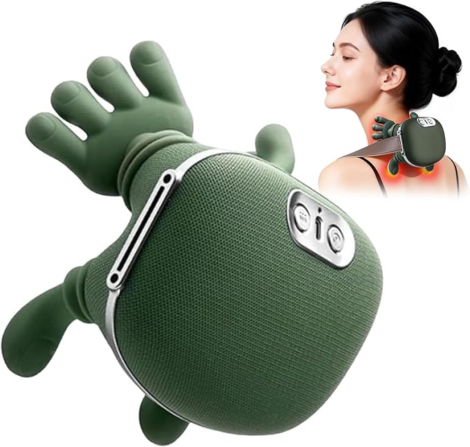 Deep Tissue Shiatsu Neck Massager with Heat 4D Kneading Electric Massager for Neck Shoulders Foot &amp Back Cordless Portable Masajeador de Espalda y Cuello for Home Office Travel