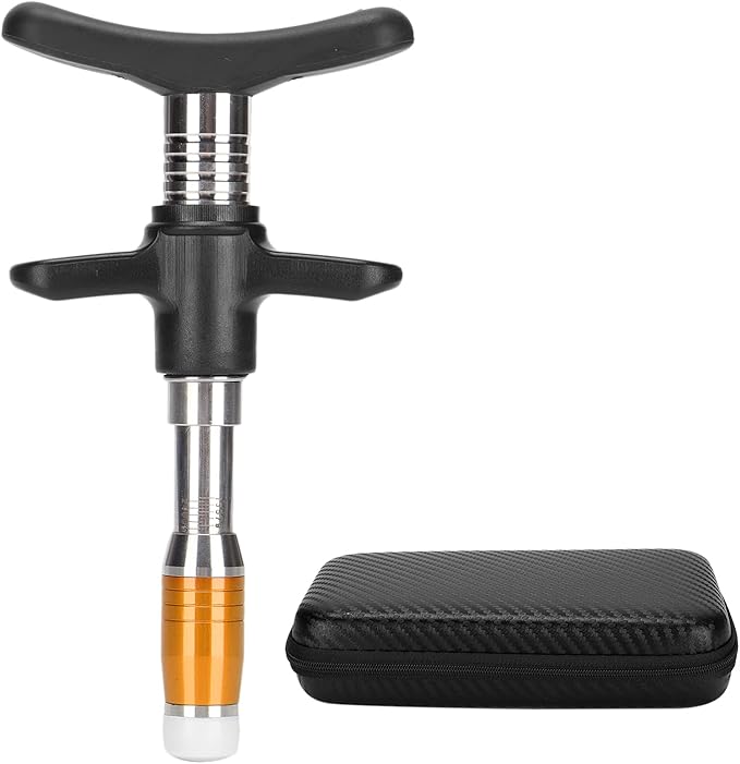 ZJchao Chiropractic Adjustment Tool 10 Levels Manual Single Head Spinal Massager Hand Back Massage Tool Gun Device Portable Chiropractic Adjustment Tool (Gold)