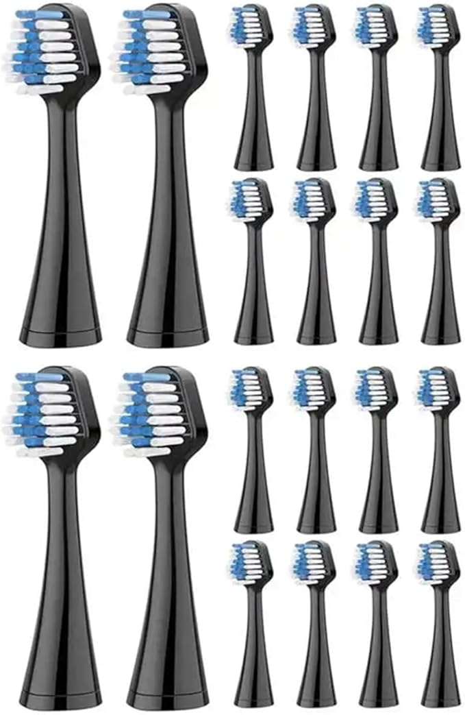 Toothbrush HeadsCompatible for Waterpik Electric Toothbrush Heads Replacement Oral Hygiene Clean Soft Bristle Nozzles 5-20pcs(20pcs Black)