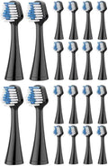 Toothbrush HeadsCompatible for Waterpik Electric Toothbrush Heads Replacement Oral Hygiene Clean Soft Bristle Nozzles 5-20pcs(20pcs Black)