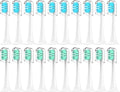Compatible for T300/T500/T700 Electric Toothbrush Heads Replaceable Refill Nozzles 4 Colors with Anti-Dust Caps 20Pcs(10Green10Blue)