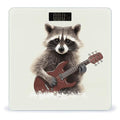 Funny Raccoon Bathroom Scale Rounded Smart Scale for Body Weight Automatic Power On/Off Weight Scales Accurate Bathroom Digital Scales for Pet Home Bedroom Kitchen
