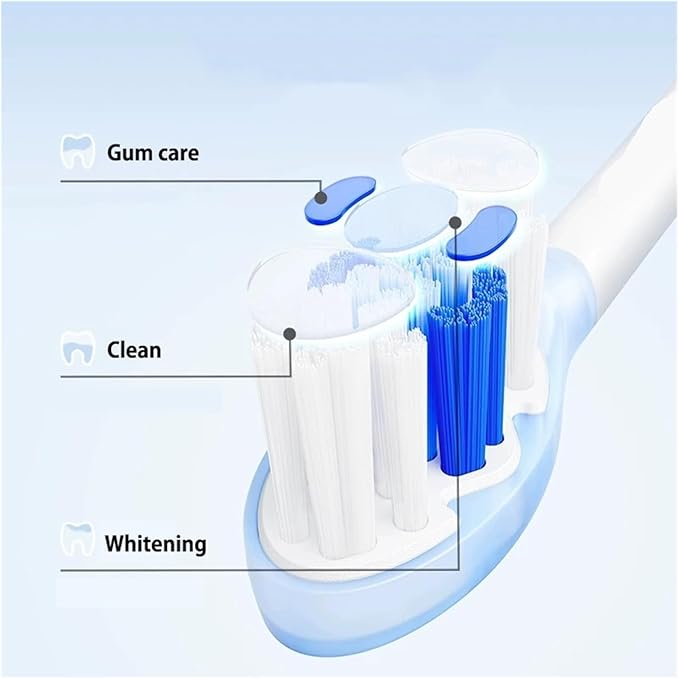 Compatible for Toothbrush Heads Replacement X1 X3 X3U X5 Teeth Brush Bristle Nozzles Accessory(2pcs Black)