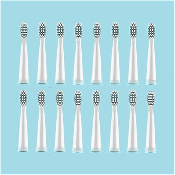 16pcs Replacement Brush HeadsCompatible for J110 / J209Toothbrush Soft Head Deep Clean(16pcs White Head)