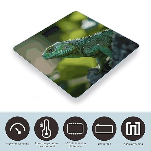 Green Lizard Bathroom ScaleHighly Accurate Digital Weighing Machine for People Bright LED Display Weight Scale for The Aldult Home Use