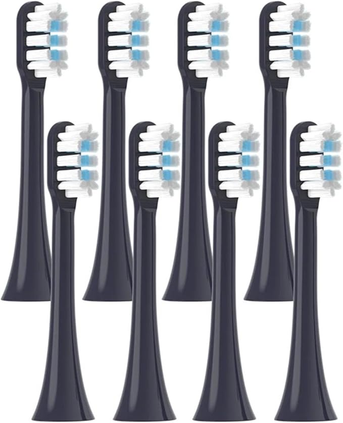 Replacement Toothbrush HeadsCompatible for Mijia T301/T302/T501C Sonic Electric Soft Bristle Nozzles(4 pcs Purple)