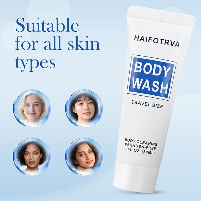 Travel Size Body Wash and Body Lotion Bulk Pack of 100Individually Wrapped 30ml/1 fl oz Shower Gel and Body Lotion Toiletries Amenities for GuestsTravelHomelessCharity