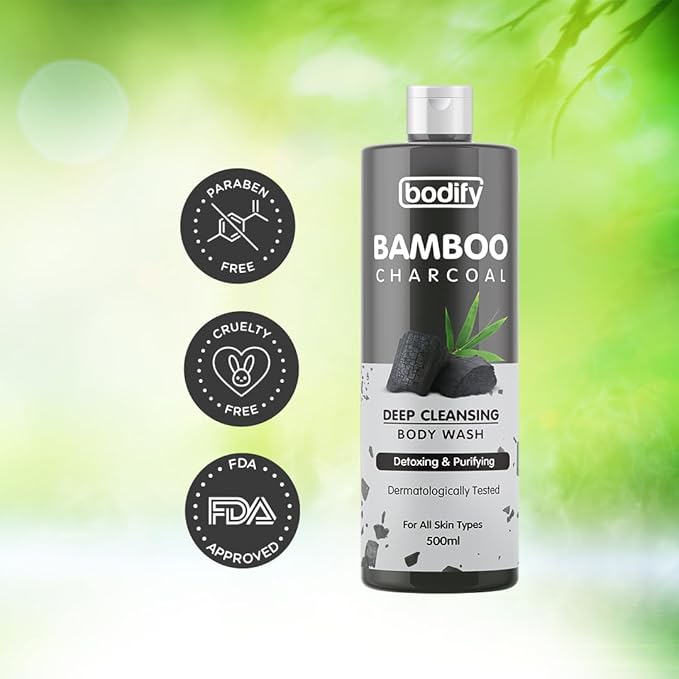 Charcoal Deep Cleansing Body Wash 500 Ml | Detoxing &amp Purifying | Paraben Free | All Skin Types