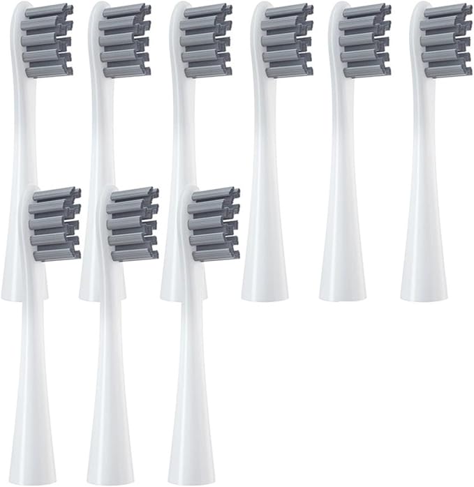 9PCS Replacement Brush HeadsCompatible for Oclean Flow/X PRO /F1/Z1/One/ Air2 Sonic Electric Toothbrush Nozzles Soft(9 HUIOC)