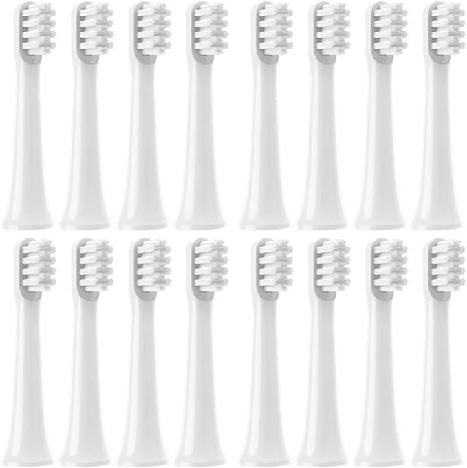 Replacement Toothbrush Head for SOOCAS EX3 SO Compatible ForWHITE PINJING Electric Soft Bristles Nozzles(16PCS White)