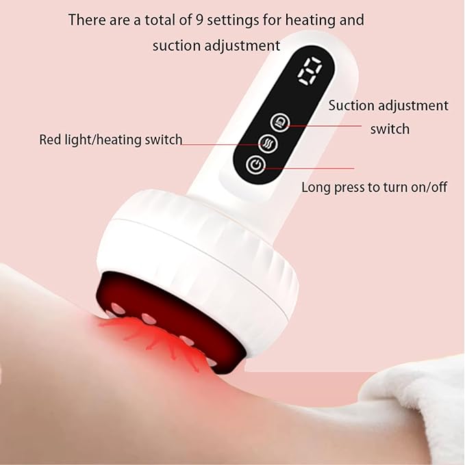 Electric Handheld Cupping Massager 9 Adjustable Suction Levels for Anti-Cellulite MassageLymphatic DrainageDeep Tissue MassageMuscle Recovery&amp Skin FirmingPain Relief Portable for Legs Arms