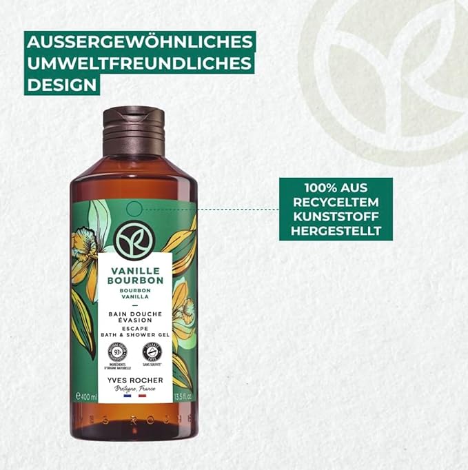 Yves Rocher Bourbon Vanilla Nourishing Shower Gel Bath &amp Body Routine Women Men Day Care 200 ml./6.7fl.oz.