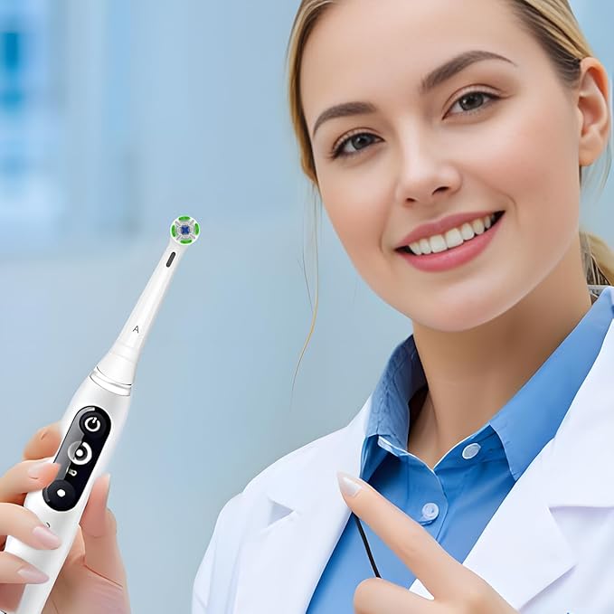 8 Pack iO Replacement Heads Compatible with Oral B iO Electric Toothbrush Toothbrush Head for Oral b iO 2 3 4 5 6 7 8 9 10 (4 Black 4 White)