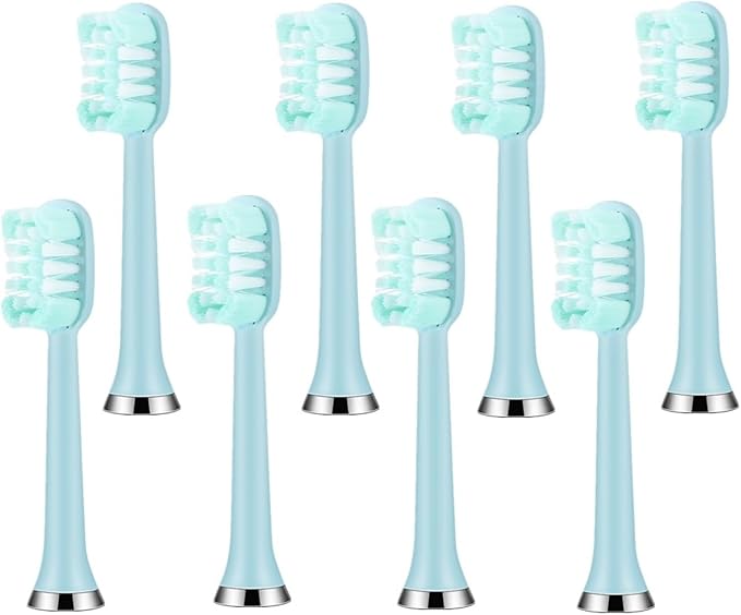 10/8pcs Electric Toothbrush Replacement HeadsCompatible for LC-H156/M07 Smart Tooth Brush Replace Heads(Transparent)
