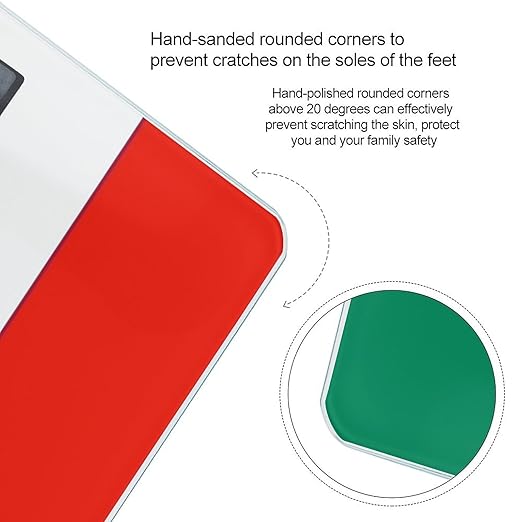 Digital Bathroom Scale for Body Weight Scale with Bright LCD Display High Accuracy Step-On Technology Auto On/Off Italy Flag Digital Scales 400 Lbs /180kg