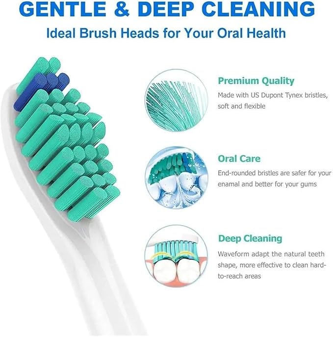 8-32pcs Replacement Toothbrush Heads Compatible with Philips Sonicare Electric Brush Head 1100 2100 4100 4300(28pcs)