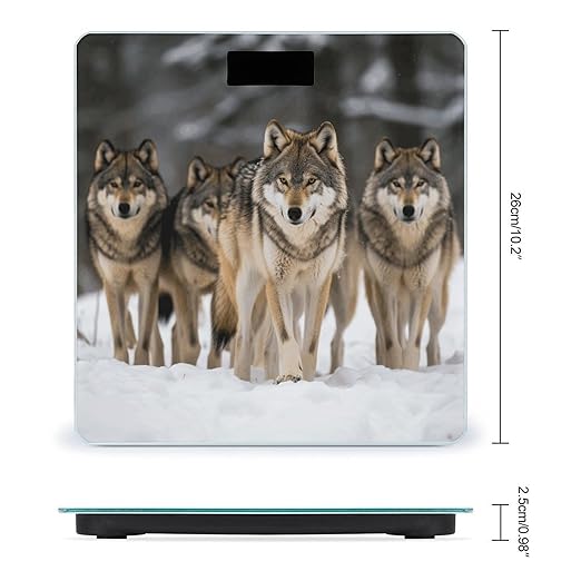 Pack of Wolves Bathroom Scale for Body Weight 400 Lb Weight Scale with High Precision Sensors Tempered Glass Highly Accurate Digital Weighing Machine for People