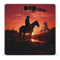 Cowboy West Scale for Body Weight Highly Accurate Bathroom Body Scale Sturdy Tempered Glass Digital Weight Scales LCD Display Smart Scales Rounded Corners Design