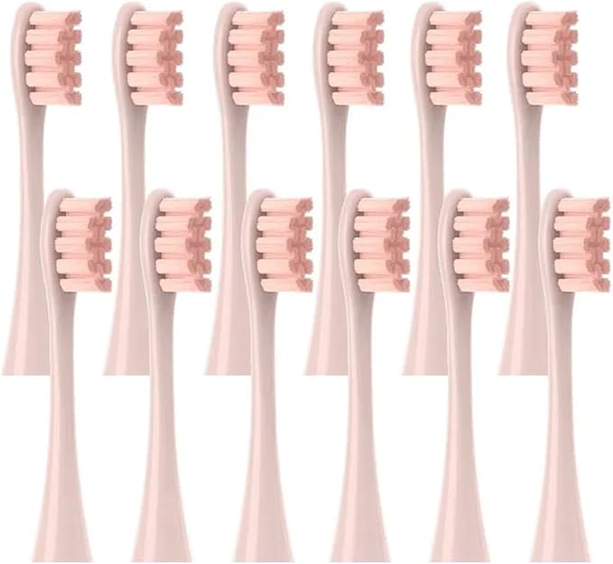 12PCS Vacuum Sealed Packed Replacement Brush HeadsCompatibility for Oclean X PRO/ Z1/ F1/ One/Air 2 /SE Soft Deep Cleaning(12pcs Pink)
