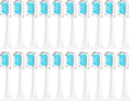 Compatible for T300/T500/T700 Electric Toothbrush Heads Replaceable Refill Nozzles 4 Colors with Anti-Dust Caps 20Pcs(20Blue)
