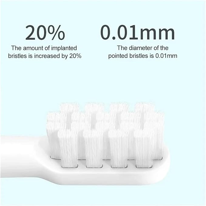 14PCS Soft Toothbrush Replacement Brush HeadsCompatible for T100 Nozzles(14 White)