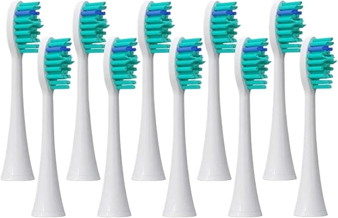 Brush Heads Adapted to HX3/HX6/HX8/HX9 Series Electric Toothbrush Head Soft(6011White)