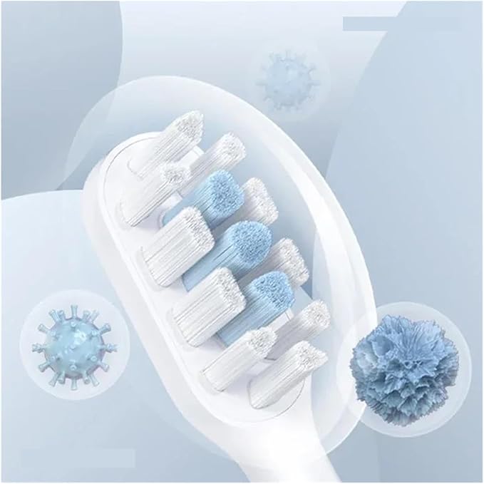 Electric Toothbrush HeadCompatible for T100 T200 T300 T301 T302 T700 Replacement Heads Soft Dupont Bristle Brush(6pcs White T301 T302)