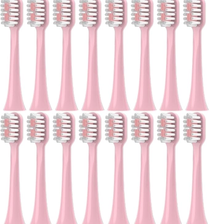 Replacement Toothbrush Heads Compatible for E10/E10C/E10S/F10 16PCS(16pink)