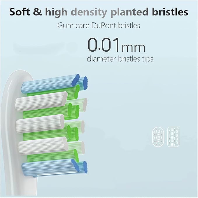 Replacement Brush Head Compatible with Oclean X/X Pro/SE+/ Air / Z1 / F1 / One Electric Toothbrush Soft Bristle Brushes Replaceable Head Fit Sonic(10 White 10 Black)