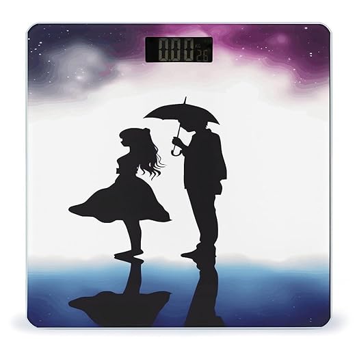Anime Lovers Silhouette Bathroom ScaleHighly Accurate Digital Weighing Machine for People Bright LED Display Weight Scale for The Aldult Home Use