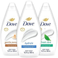 Dove Body Wash Variety 3-Pack – Hydrate Fresh Care and Gentle Pamper 15.22 Oz Ea