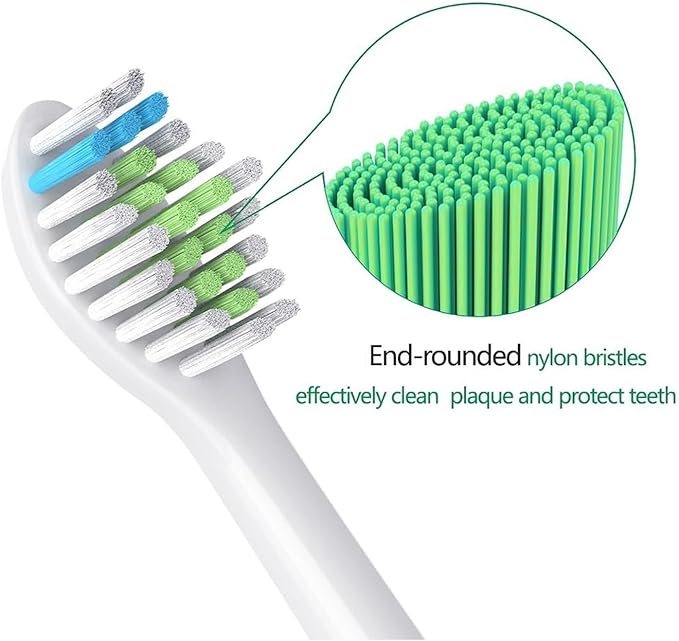 12pcs Replacement Brush Head Compatible for PH Care Diamondclean Toothbrush(White)