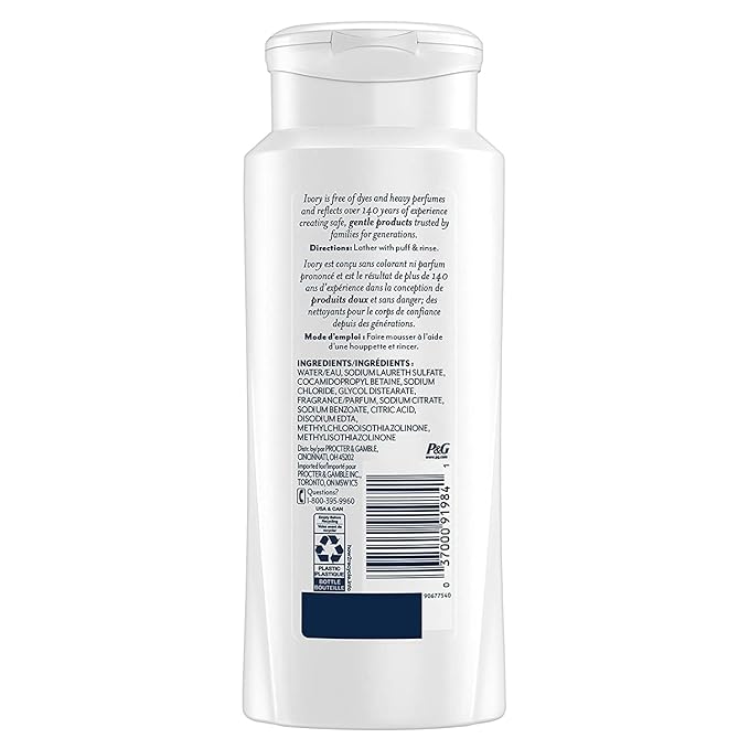 Ivory Scented Body Wash Aloe 21 oz (Pack of 5)