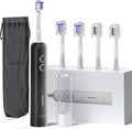 Electric Toothbrush for AdultsWave Oscillation &amp Vibration Sonic Tooth BrushBASS-Brushing Technique Travel Rechargeable Toothbrushes with 4 Soft Bristle Replace HeadsGifts for Men Women