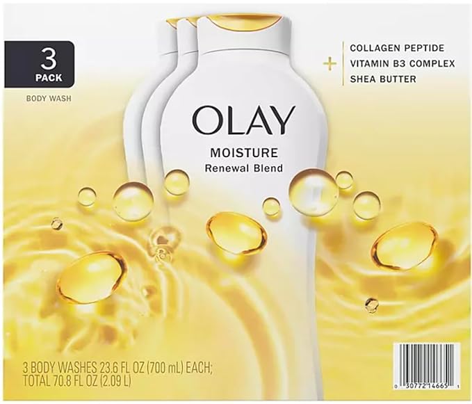 Olay Moisture Renewal Blend Body Wash 23.6 Fluid Ounce (Pack of 3)