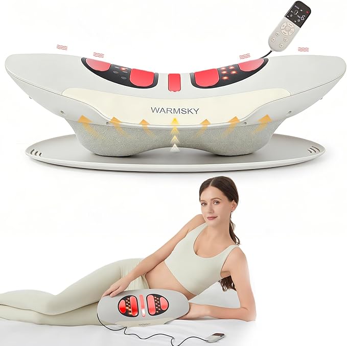Smart Lower Back Massager with Soothing Warm Therapy &amp Air Traction – Spinal Decompression Device for Sciatica Relief Lumbar Pressure &amp Stiffness