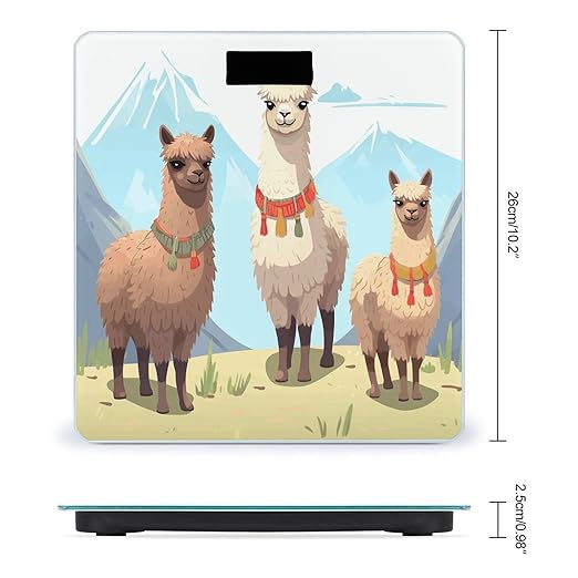 Llama and Alpaca Scale for Body Weight Smart Scales Digital Bathroom Scale High Precision Weighing Scales with Large Display Weighing Machine for People