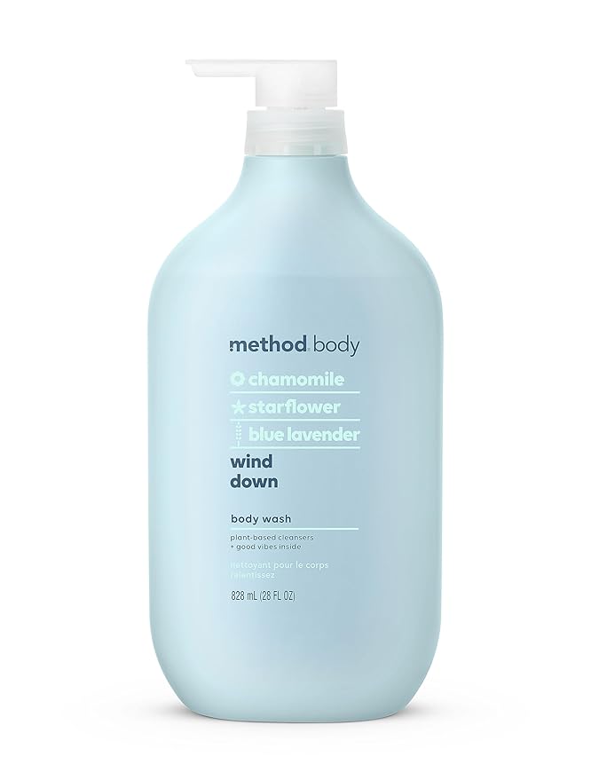 Method Body Wash Wind Down 28 FL Oz and Berry Balance 18 oz (Packs of 1)