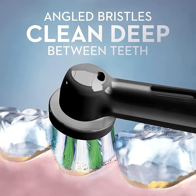 Oral-B Cross Action Replacement Brush Heads for an Oral-B Electric Toothbrush Pack of 6 Black