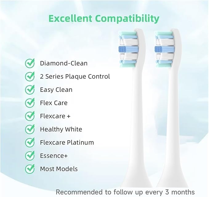 16pcs Toothbrush Brush HeadCompatible for HX3 HX6 HX9 Series HX3210 3211 6150 6500 6510 6530 9342 6730 9312 9372care