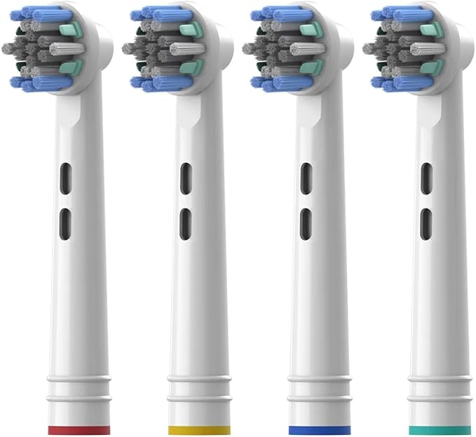Replacement Brush Heads Compatible For Oral Toothbrush -B Fit Advance Power/Pro Health/3D Excel/Vitality Precision Clean BristlesD100 D25(25PBS-4Pcs)