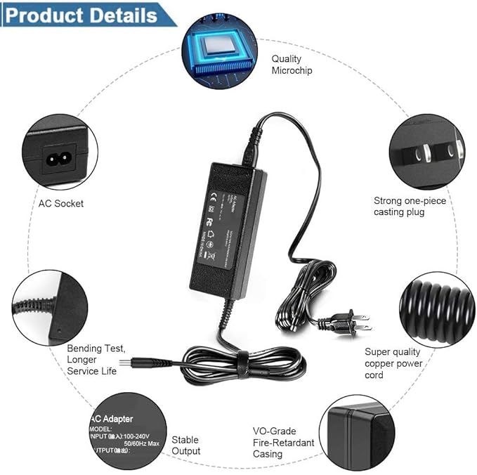 24V AC Adapter Compatible with F6 Shiatsu Full Foot Massager A839 318102 K65S240300E2 Power