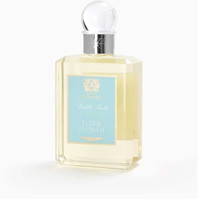 Antica Farmacista Bubble Bath - Relaxing Foam Bath with Honey Jojoba Oil &amp Aloe Vera - Luxury Gift for Any Occasion - Elderflower 16 fl oz