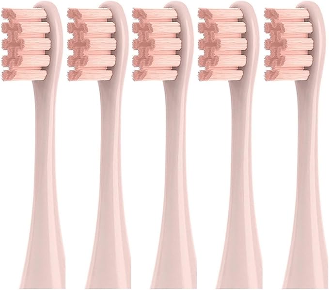 5PCS Replacement Brush Heads Compatible for Electric Toothbrush Heads Flow X Pro Elite Etc(5 Pink)