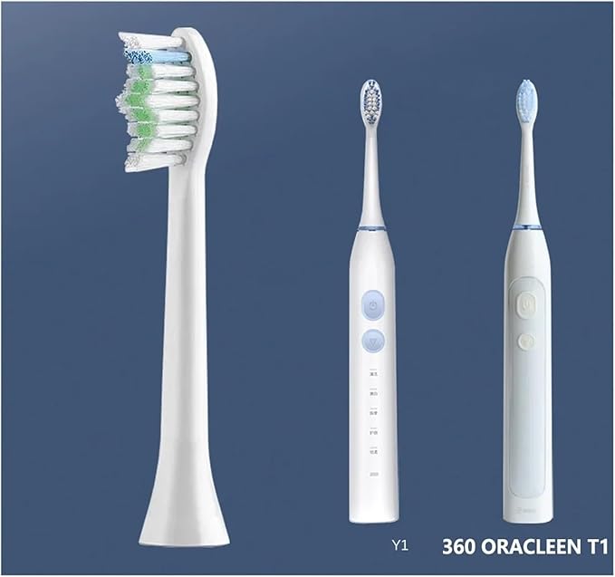 12 Pieces Toothbrush Replacement Heads Fit Compatible for T1 Y1 Head Bristle Color Change Hair