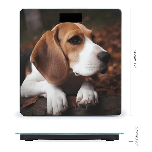 Cute Beagle Weight Scale for Body Weight Digital Bathroom Scale High Capacity Accurate Digital Weighing Scales and Easy-to-Read on Backlit LCD Display Scales