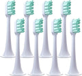 8pcs Replacement Toothbrush HeadsCompatible for Xiaomi T300 T500 Sonic Electric Teeth Brush Mijia Nozzles(8 Green)