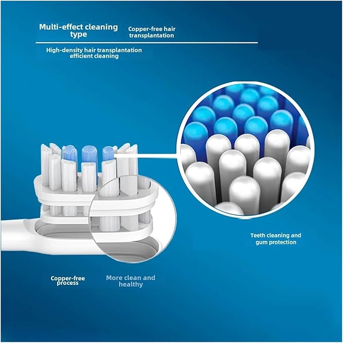16Pcs Replacement Brush Heads Compatible for FT7105/FT7106/FT7108/FT7205 Toothbrush Head Vacuum Packaging(Black B)