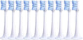 Replacement Brush Heads Compatible with Mijia T300 Replacement Electric Toothbrush Heads Nozzles Clean Protect Soft Bristle(10pcs Blue-L)